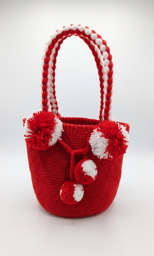 Blanc & Rouge - Mini sac crochet Wayuu Blanc & Rouge - Mini sac crochet Wayuu