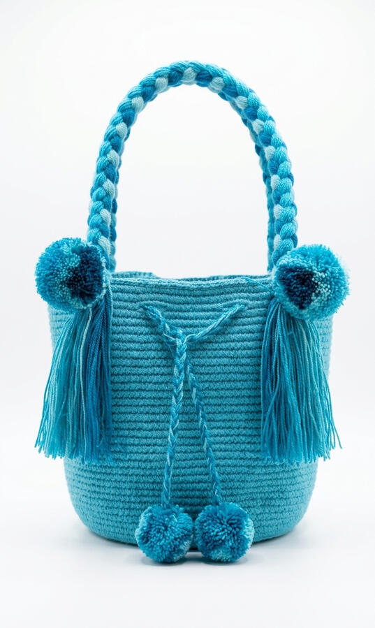 Turquoise - Mini sac crochet Wayuu Turquoise - Mini sac crochet Wayuu