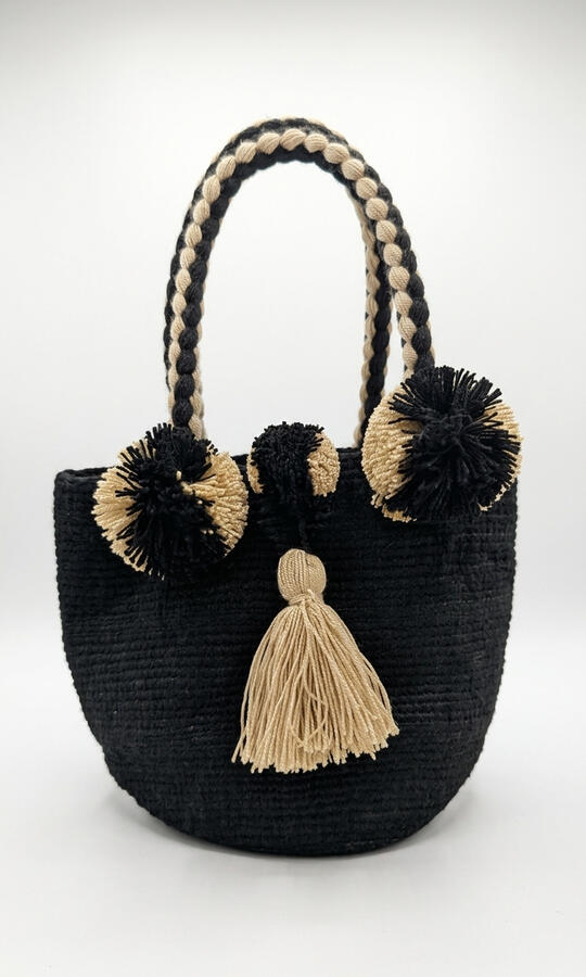 Noir & Blanc - Mini sac crochet Wayuu Noir & Blanc - Mini sac crochet Wayuu